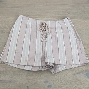 Linen shorts-urban outfitters